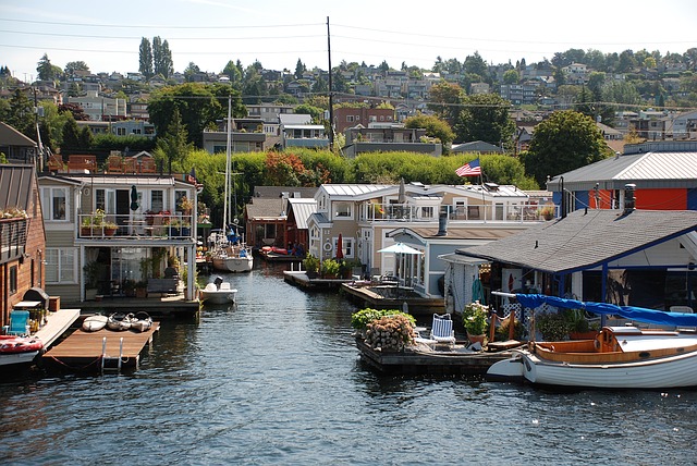 Seattle Lake Union House Boats